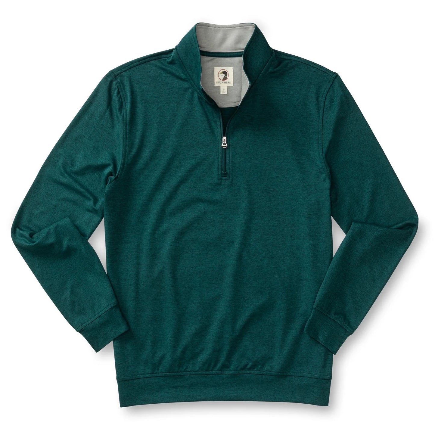 Duck Head Long Drive Performance 1/4 Zip Pullover (Emerald Green Heather)
