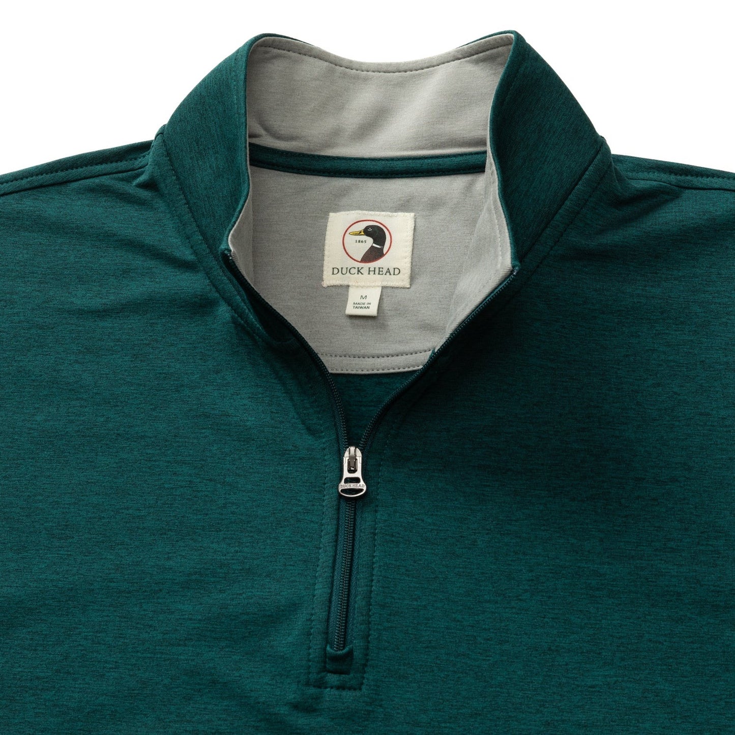 Duck Head Long Drive Performance 1/4 Zip Pullover (Emerald Green Heather)