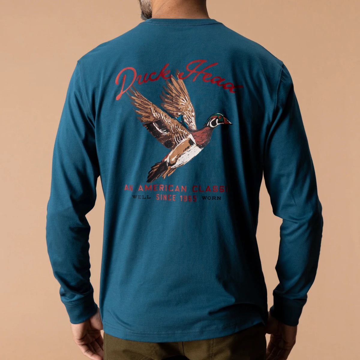 Duck Head Flying Wood Duck T-Shirt - Stormy Teal