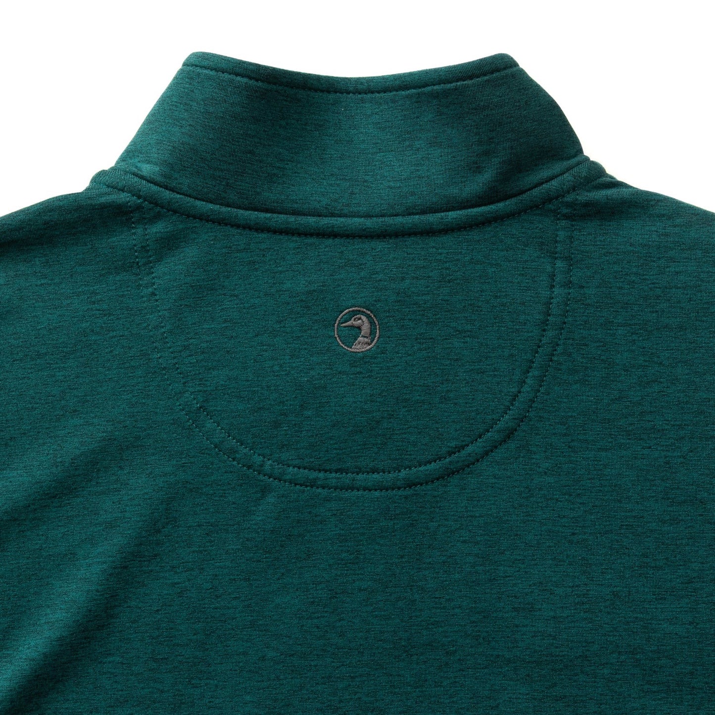 Duck Head Long Drive Performance 1/4 Zip Pullover (Emerald Green Heather)
