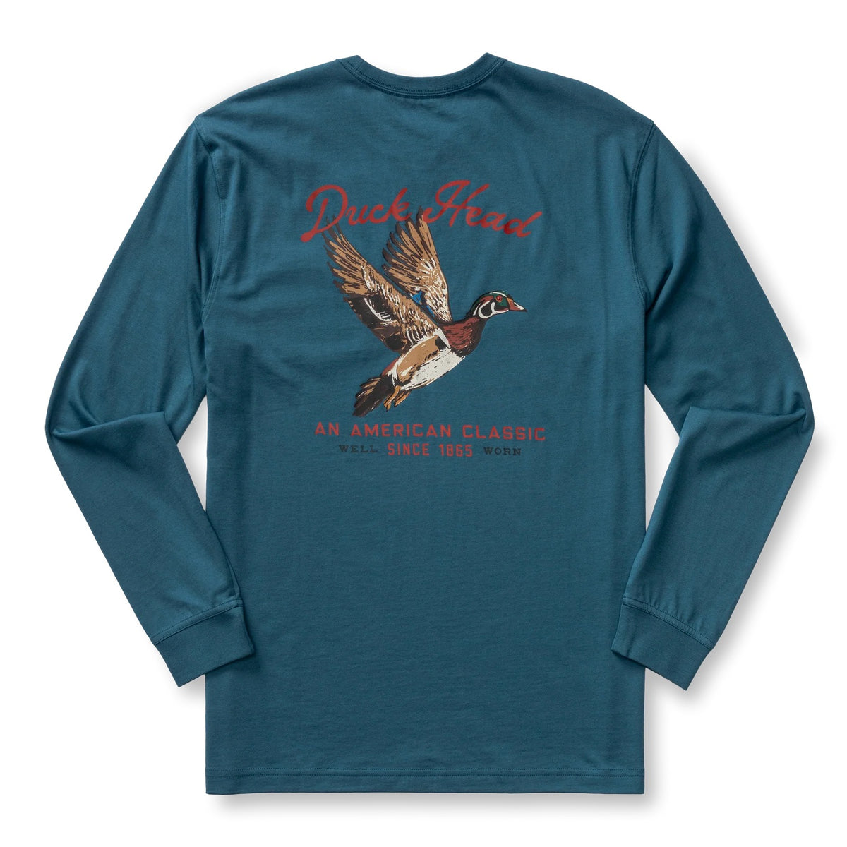 Duck Head Flying Wood Duck T-Shirt - Stormy Teal