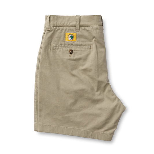 Duck Head 7" Gold School Chino Short Khaki- Gold Patch