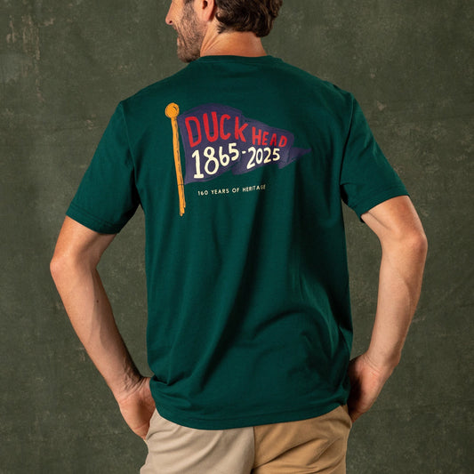 Duck Head 1865 Pennant Graphic T-Shirt (Forest Green)