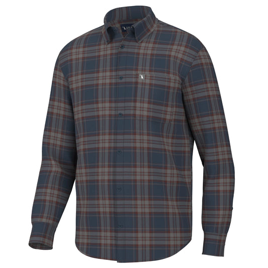 Local Boy Phelan Stretch Flannel (Navy/Charcoal/Red)