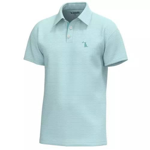 YOUTH Local Boy Palms Polo Aqua/White