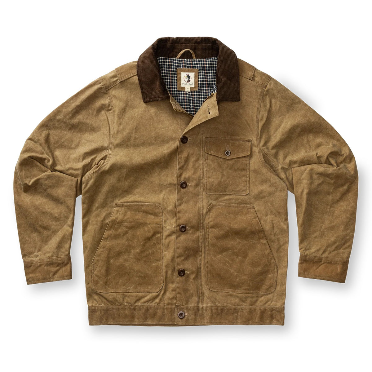 Duck Head Waxed Duck Canvas Rancher Jacket - Umber Brown