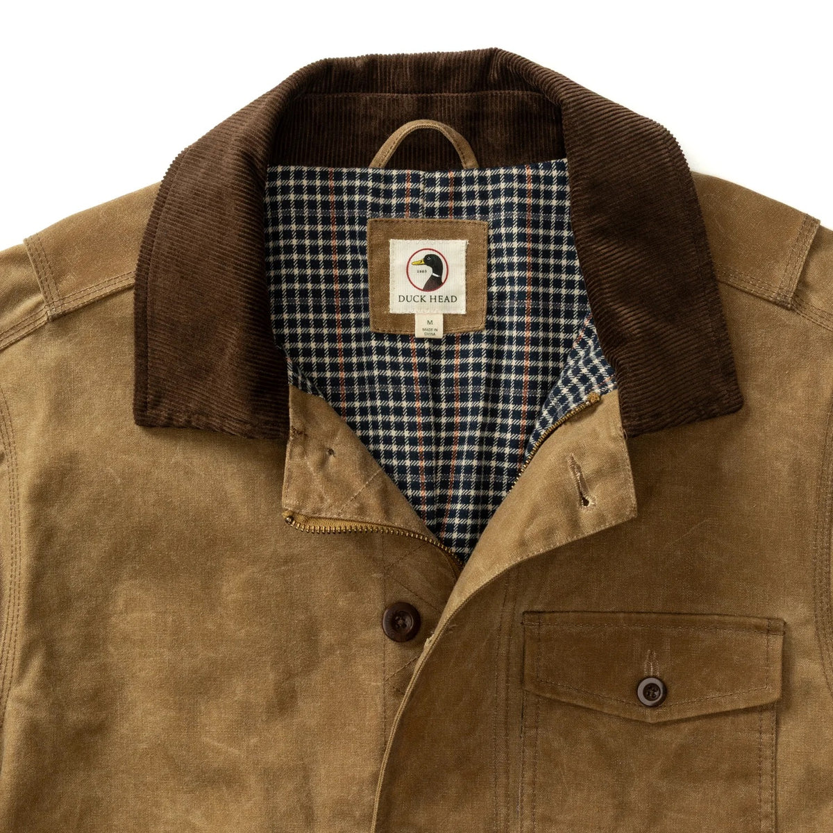 Duck Head Waxed Duck Canvas Rancher Jacket - Umber Brown