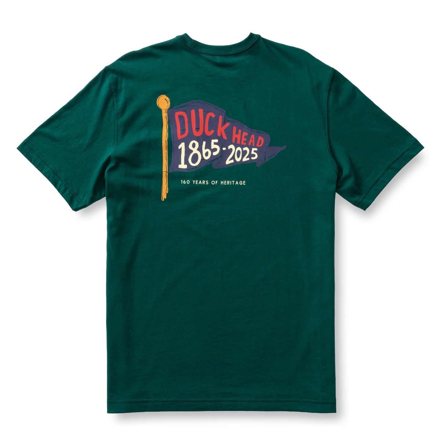 Duck Head 1865 Pennant Graphic T-Shirt (Forest Green)