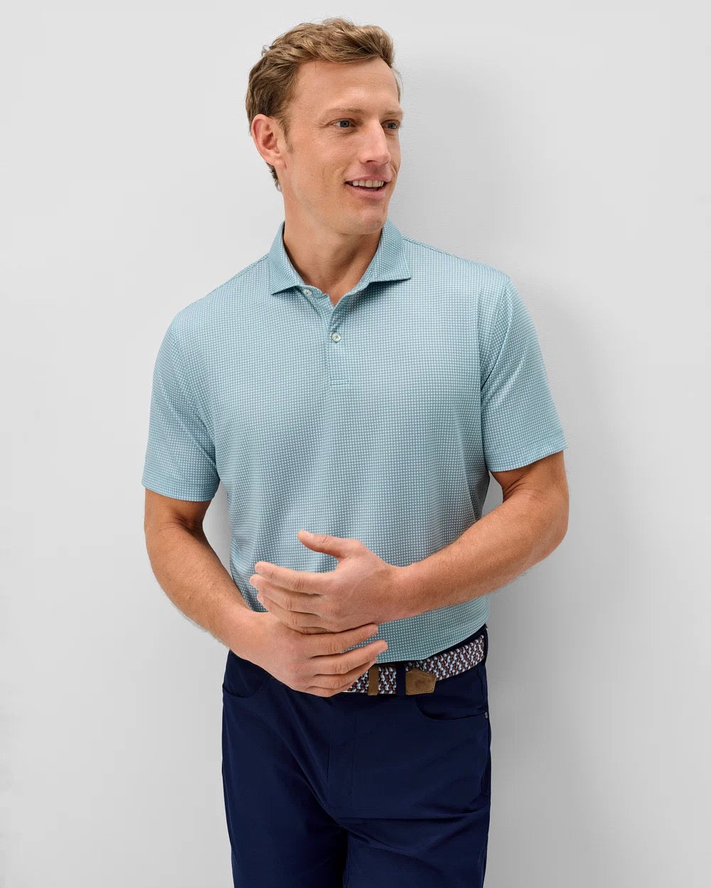 Johnnie-O Performance Jersey Polo - Dot Neat Sublime
