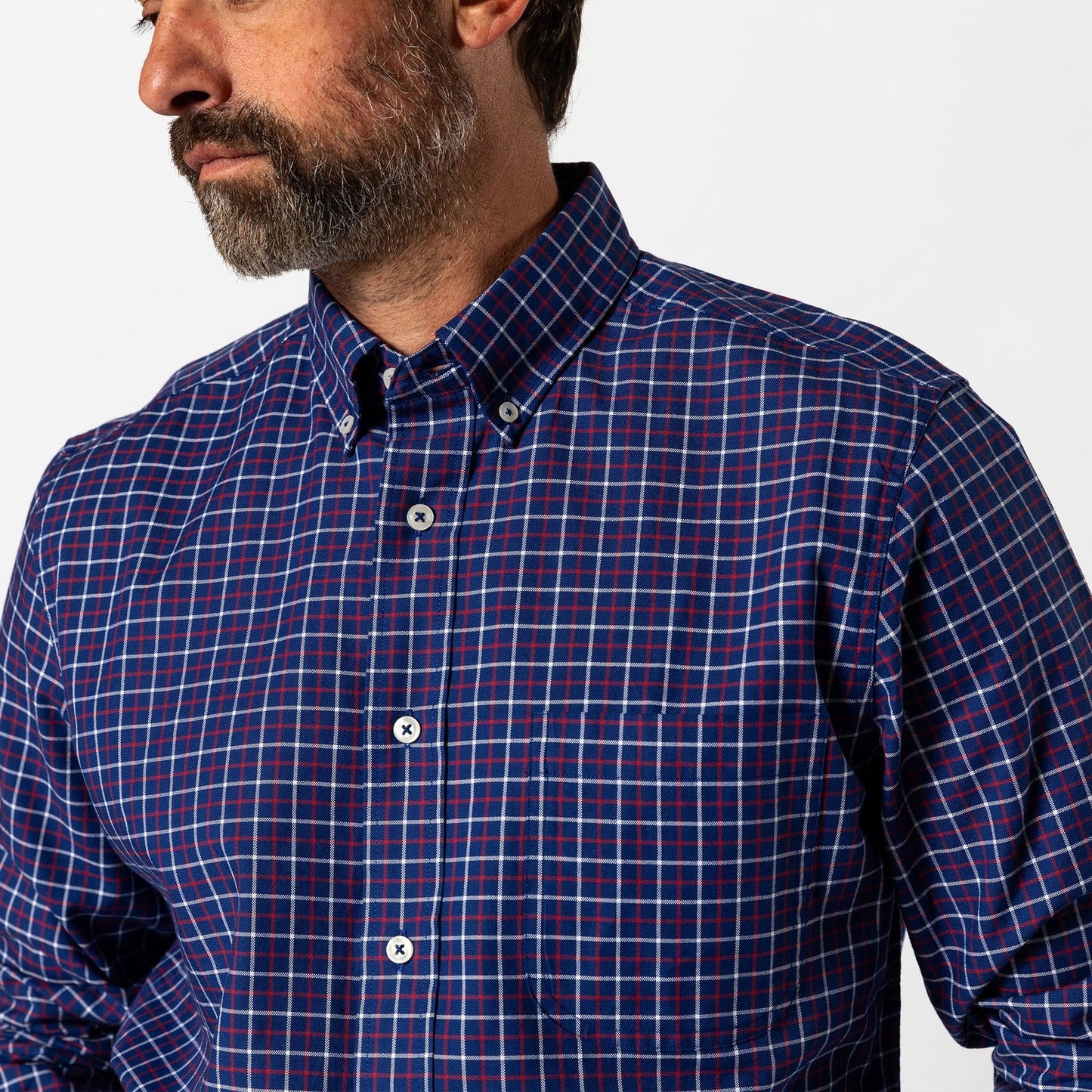 Duck Head Cotton Oxford Sport Shirt (Kline Plaid)