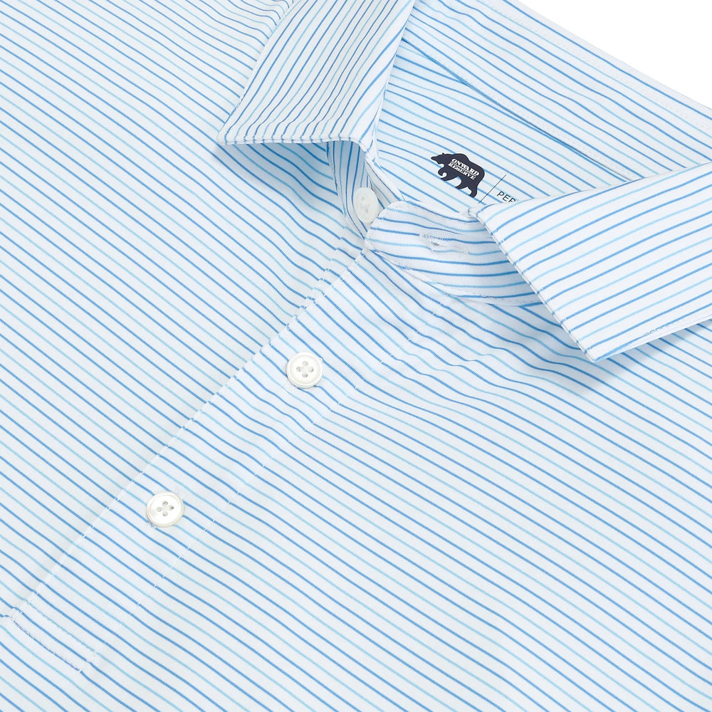 Onward Reserve Driver Stripe Performance Polo - Azurine