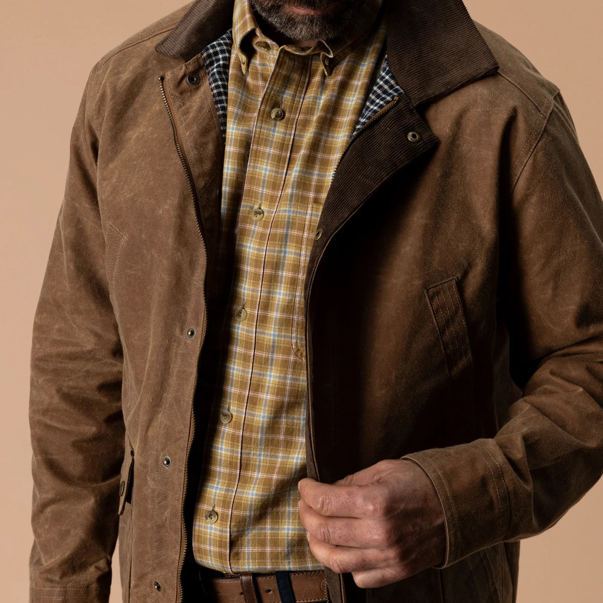 Duck Head Waxed Duck Canvas Jacket - Buckskin