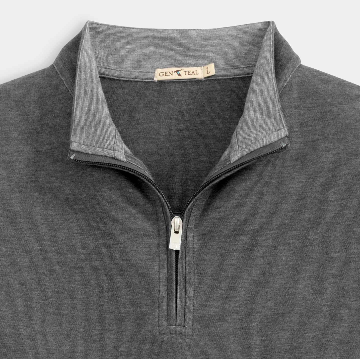 GenTeal Cotton/Modal Quarter-Zip (Charcoal)