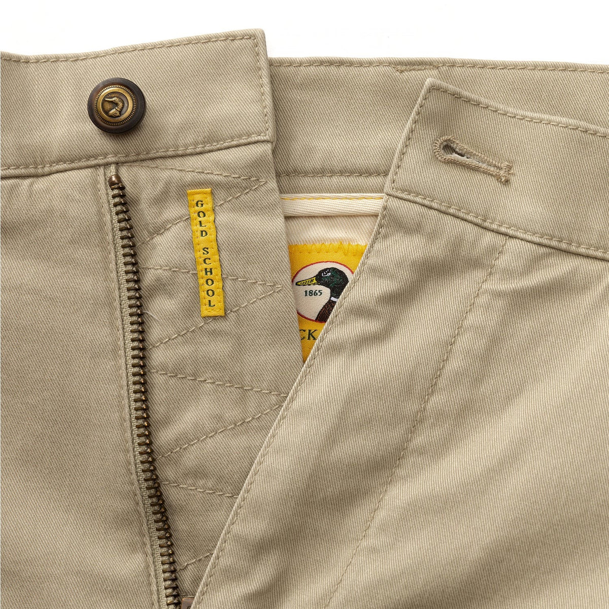 Duck Head 9" Gold School Chino Short - Khaki