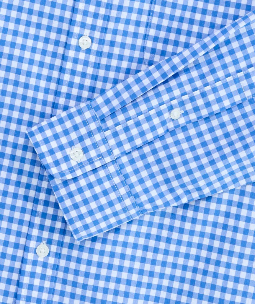 Vineyard Vines Performance Cotton Skysail Gingham Shirt - Breaker Blue