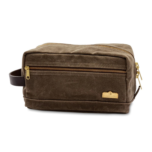 Duck Head Waxed Canvas Dopp Kit - Field Brown