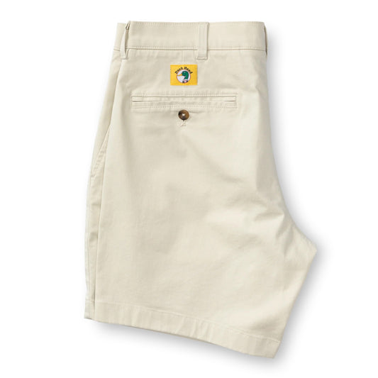 Duck Head 7" Gold School Chino Short Stone- Gold Patch