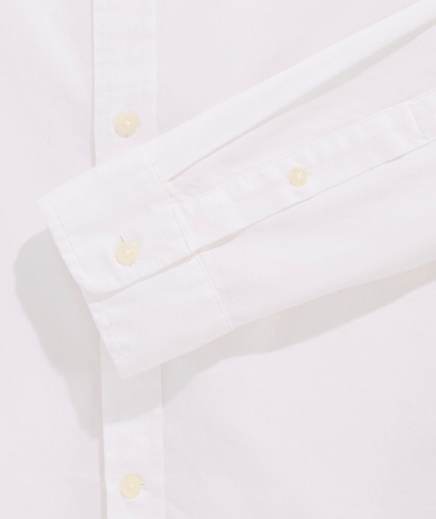 Vineyard Vines Seawall Solid Oxford Shirt - White Cap