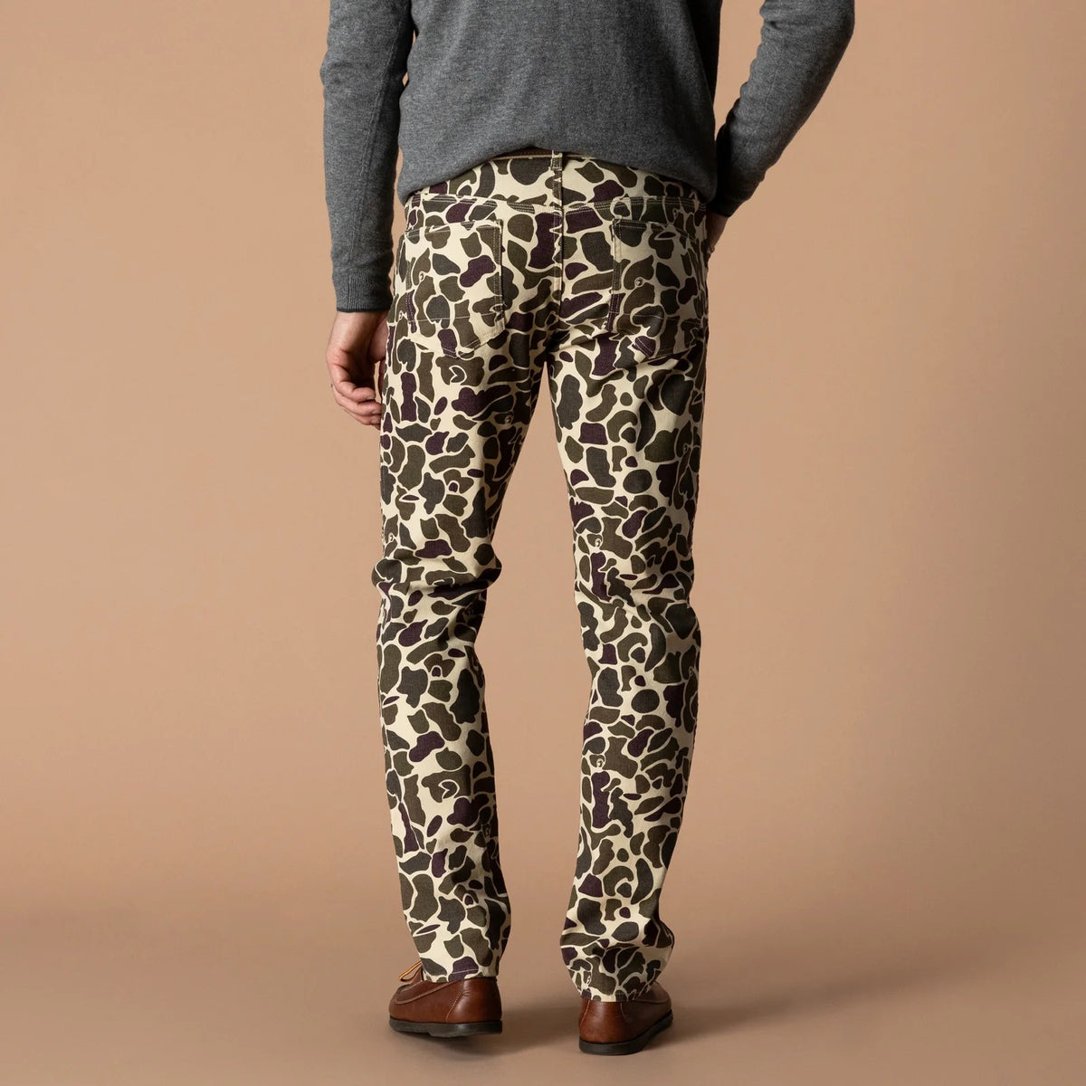 Duck Head Field Canvas Five-Pocket - Sandrift Khaki Camo