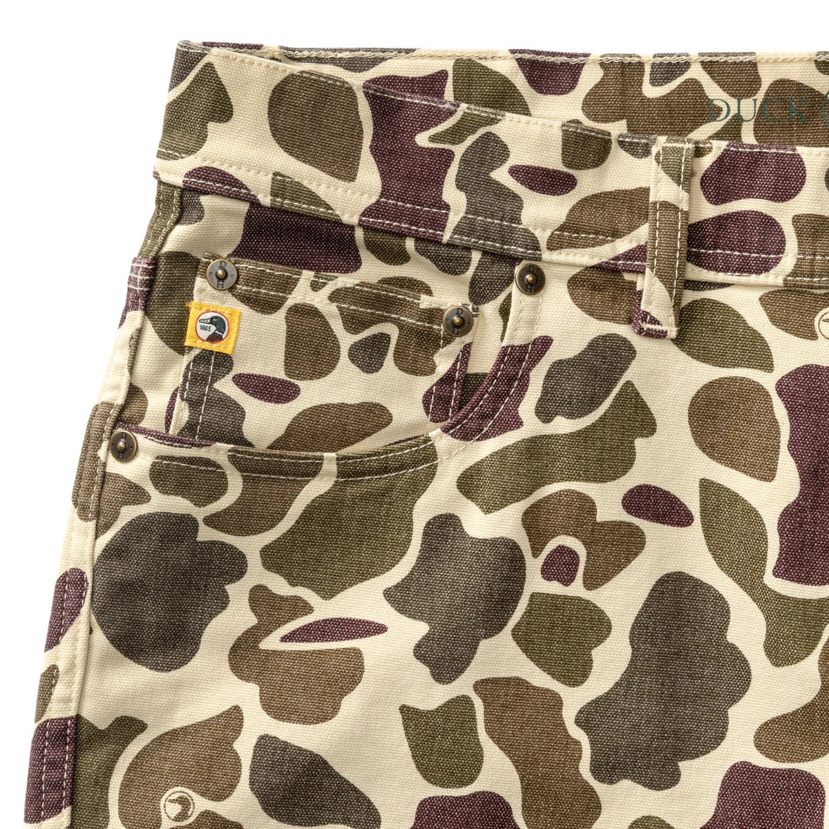 Duck Head Field Canvas Five-Pocket - Sandrift Khaki Camo