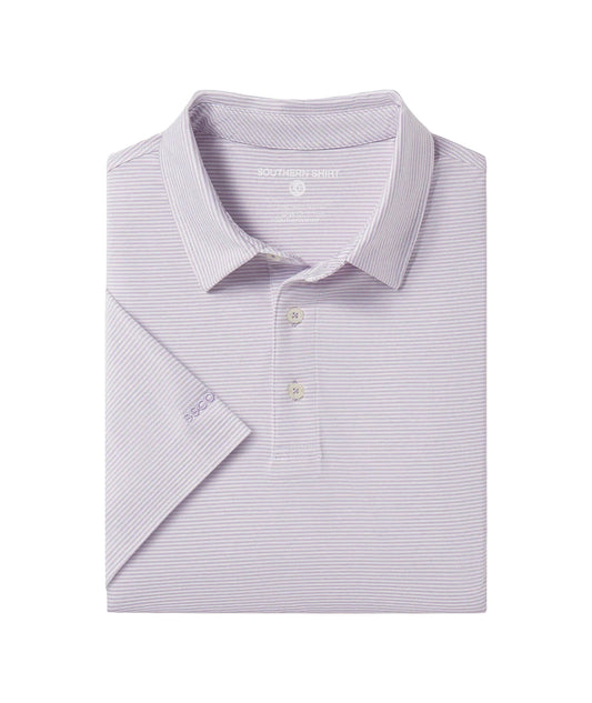 Southern Shirt Heather Madison Stripe Polo (Orchid Petal)