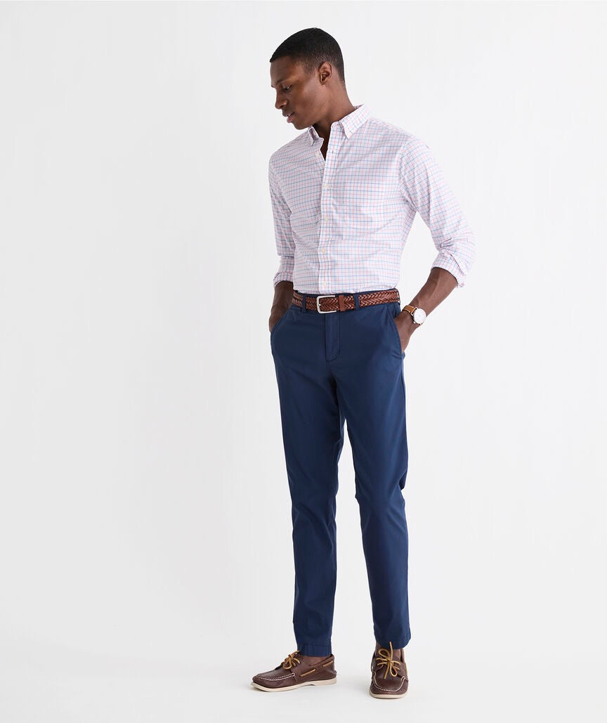 Vineyard Vines Performance Cotton Morada Bay Tattersall Shirt - Bahama Breeze