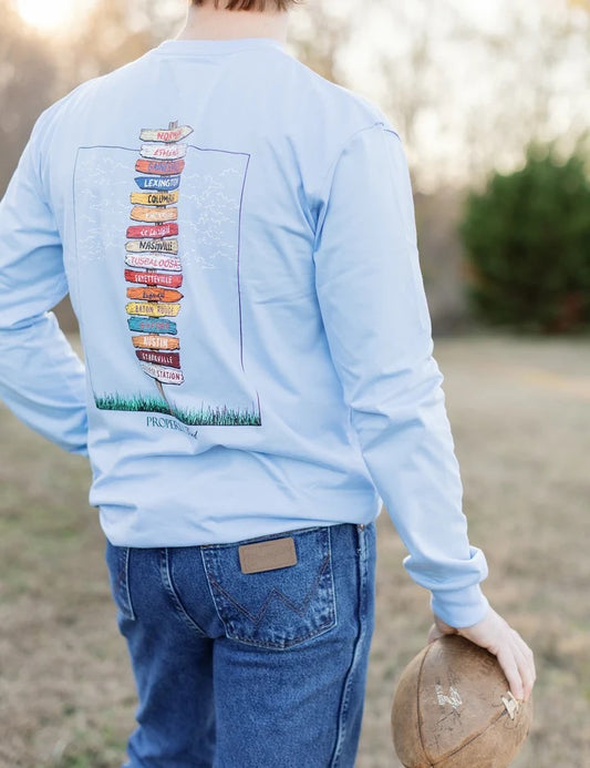 Properly Tied Southeastern Showdown LS - Light Blue