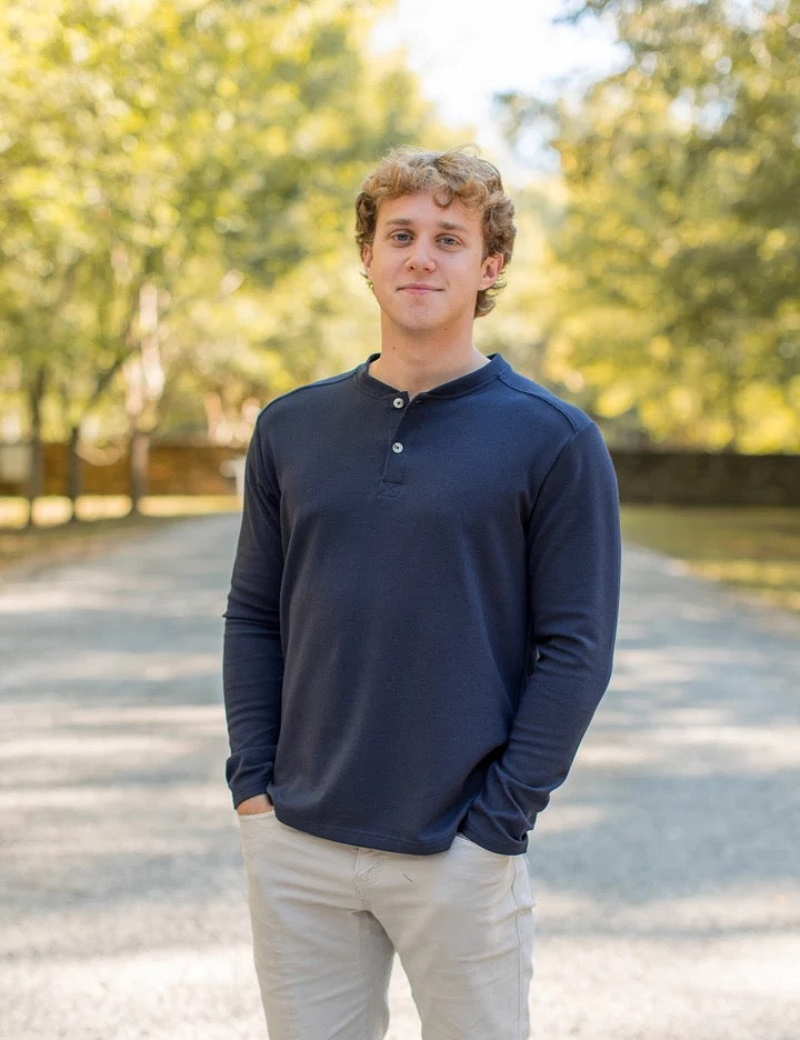 Properly Tied Shoreline Henley LS - Midnight