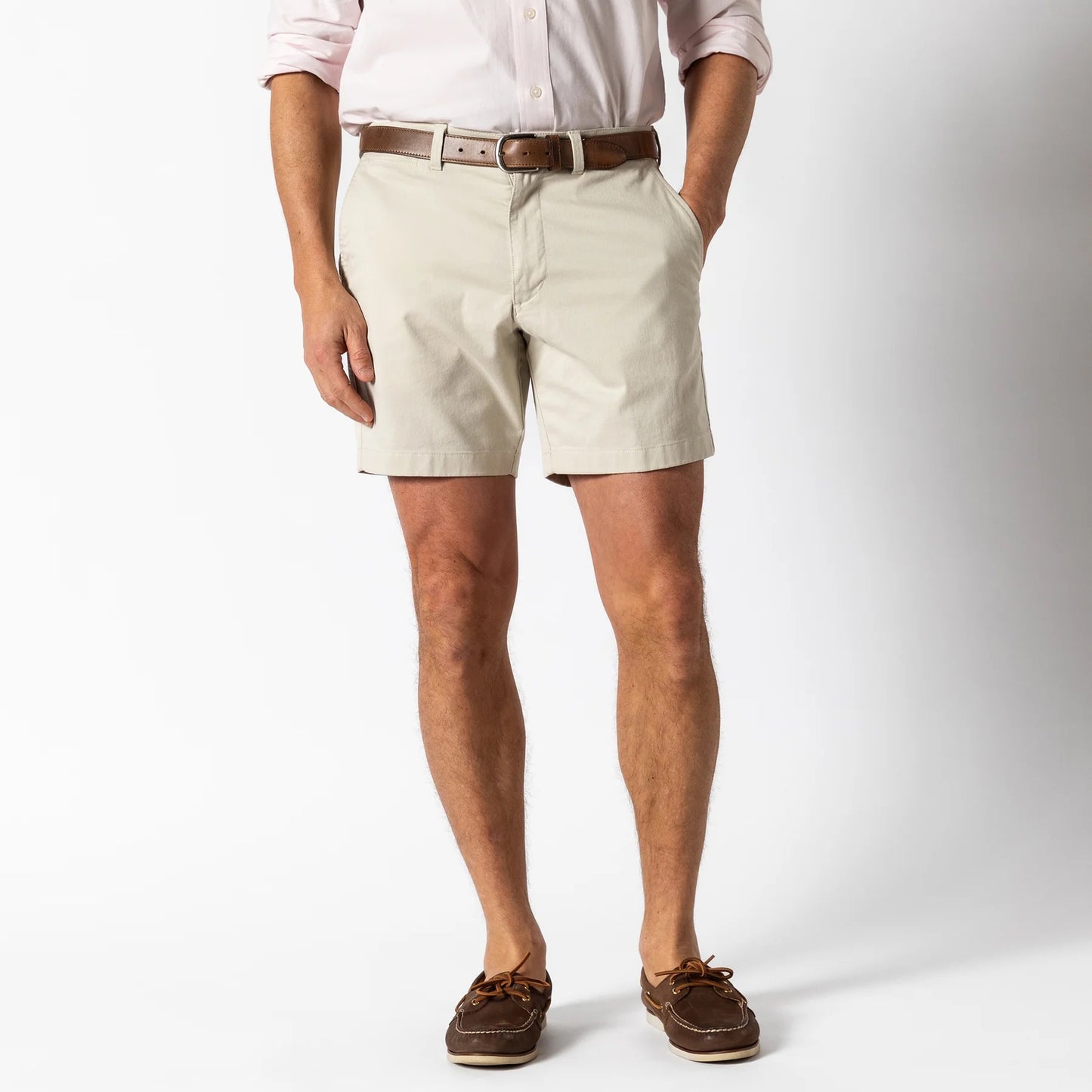 Duck Head 7" Gold School Chino Short Stone- Gold Patch
