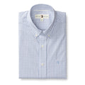 Duck Head Performance Poplin Sport Shirt Casey Plaid Violet Quartz