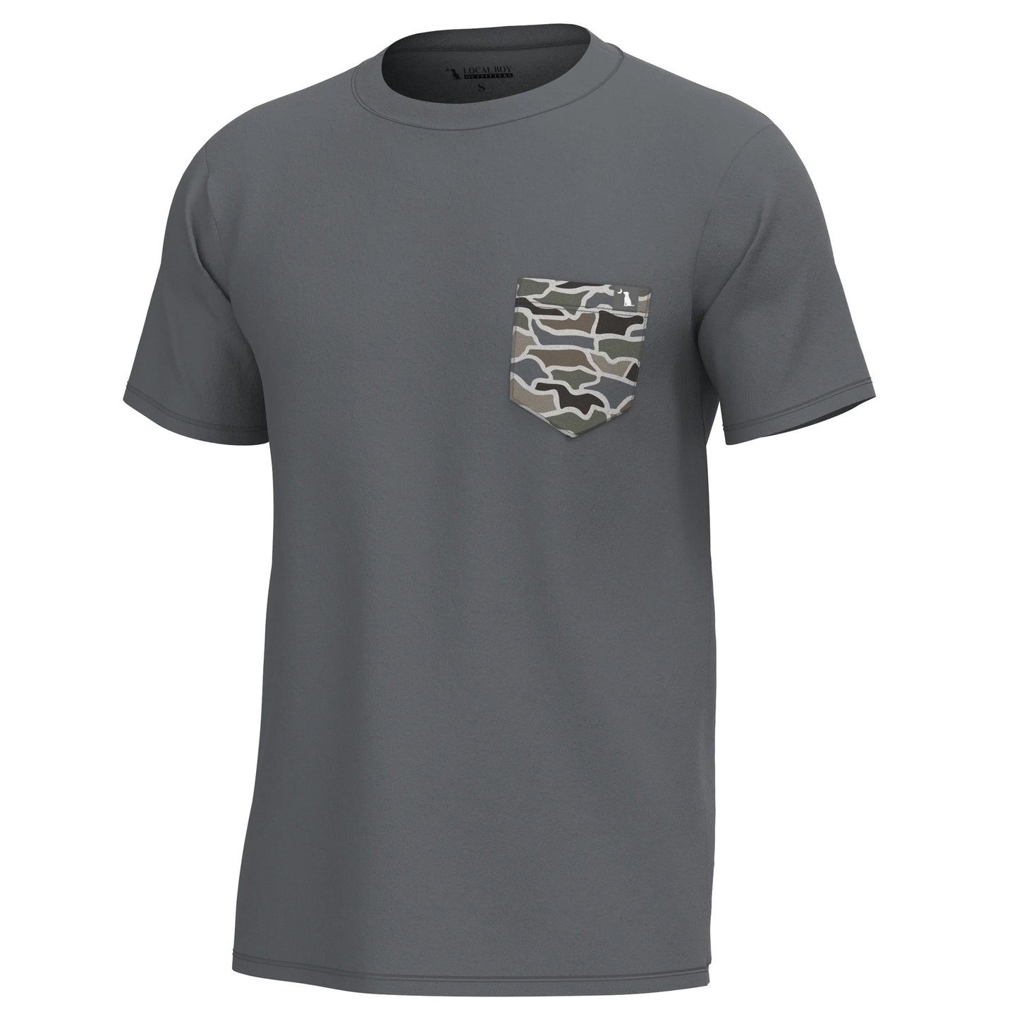 YOUTH Local Boy S/S Heather Blend Crew - Graphite/Cool Oak  LCF