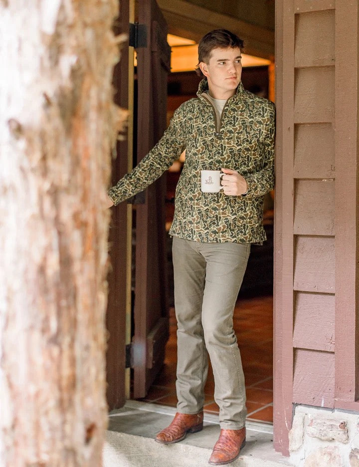 Properly Tied Sportsman Microfleece Pullover - Vintage Camo