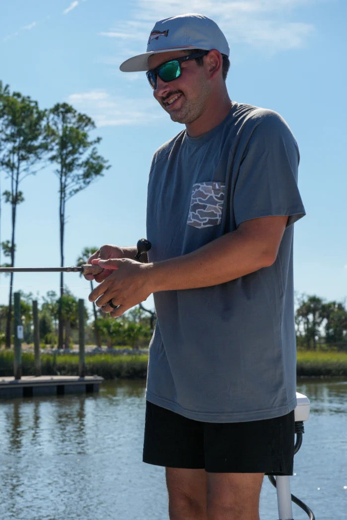 Local Boy S/S Heather-Blend Crew - Graphite / Cool Oak LCF