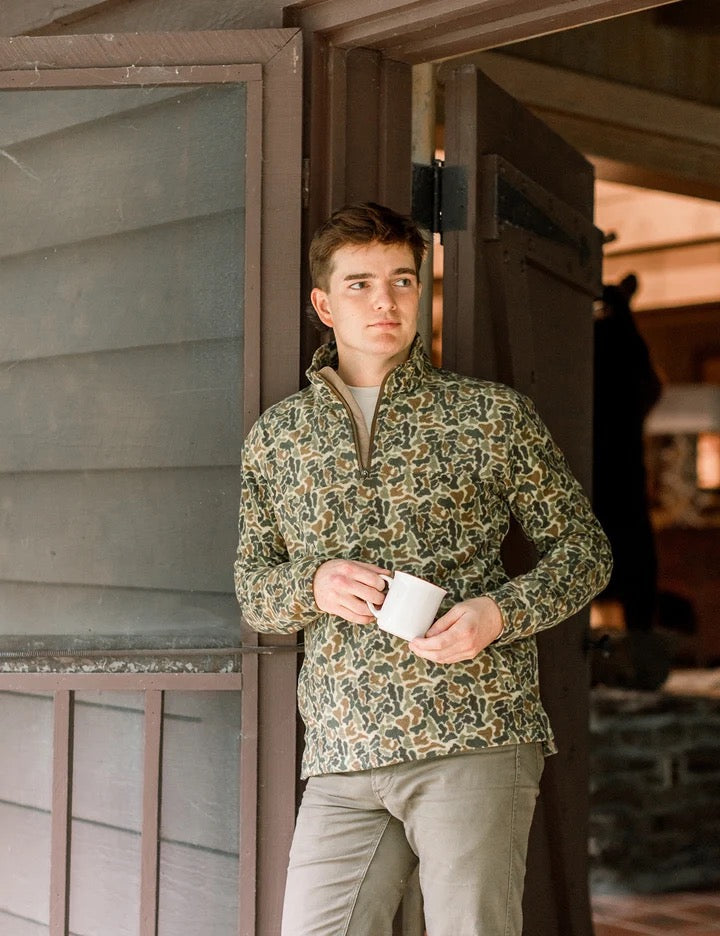 Properly Tied Sportsman Microfleece Pullover - Vintage Camo