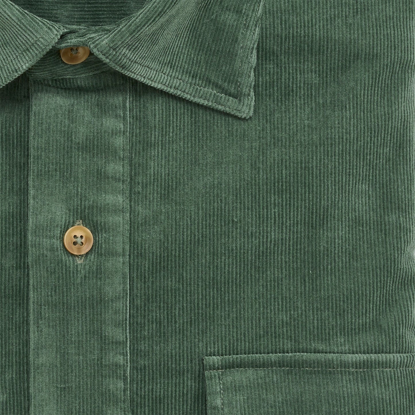 Onward Reserve Stretch Corduroy Half Button Shirt (Dark Forest)