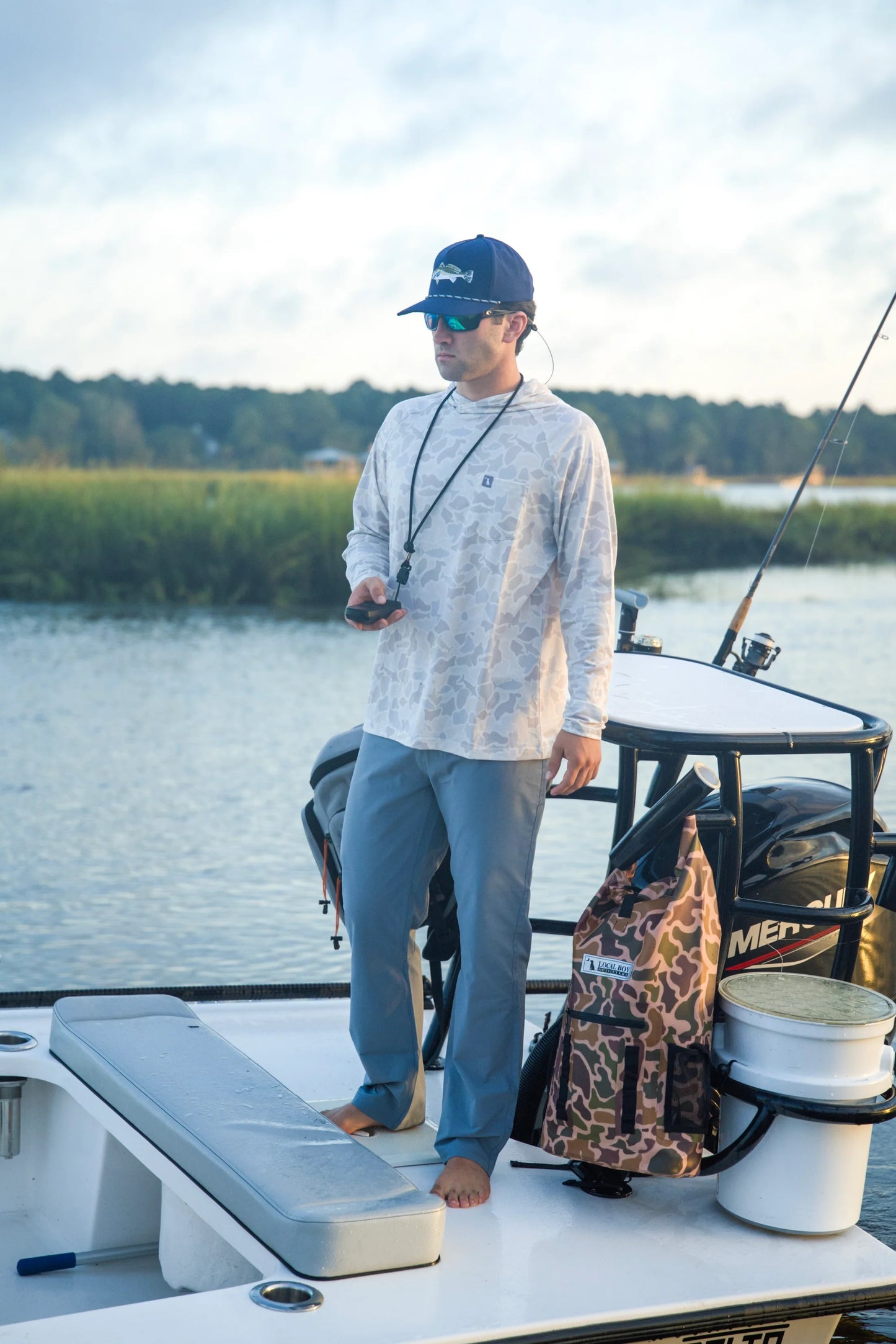 Local Boy Heather-Blend Hoodie - Saltwater Camo