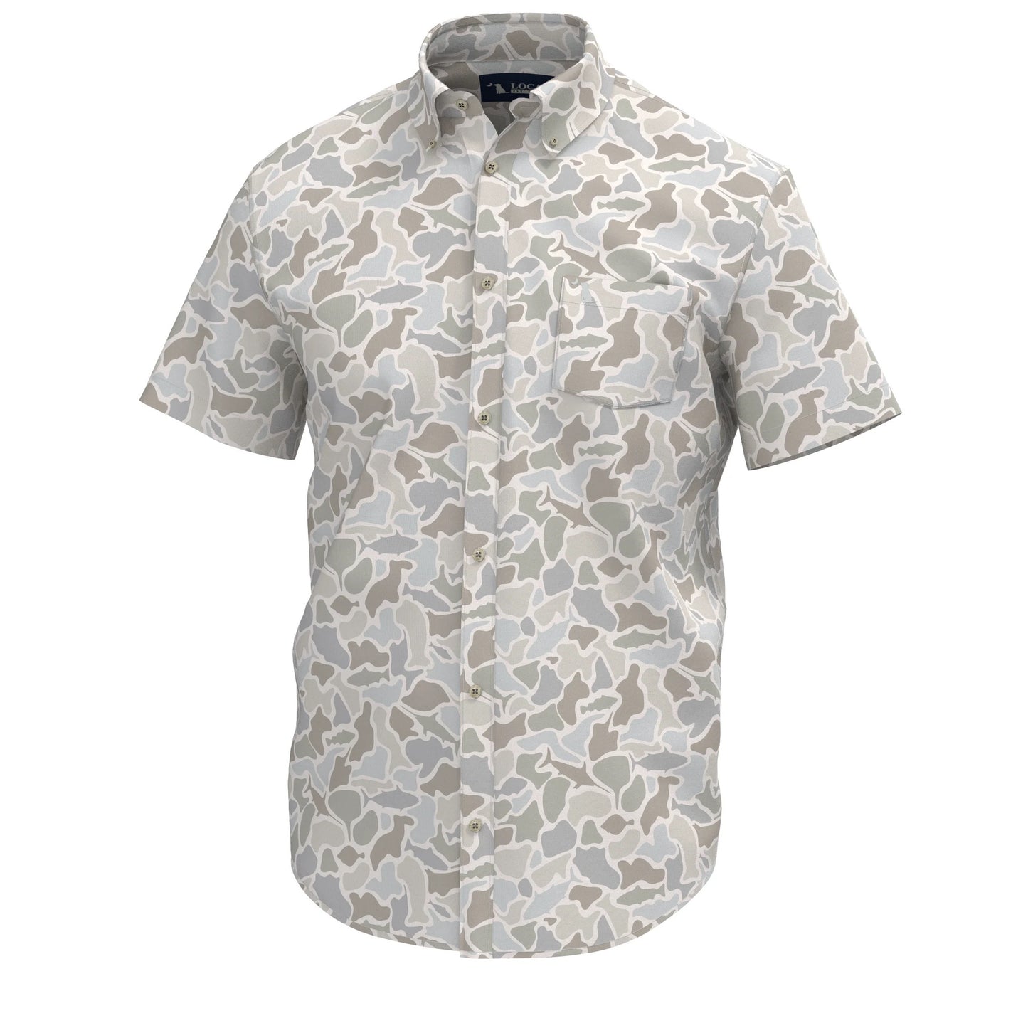 Local Boy Lowcountry Button Down - Saltwater Camo