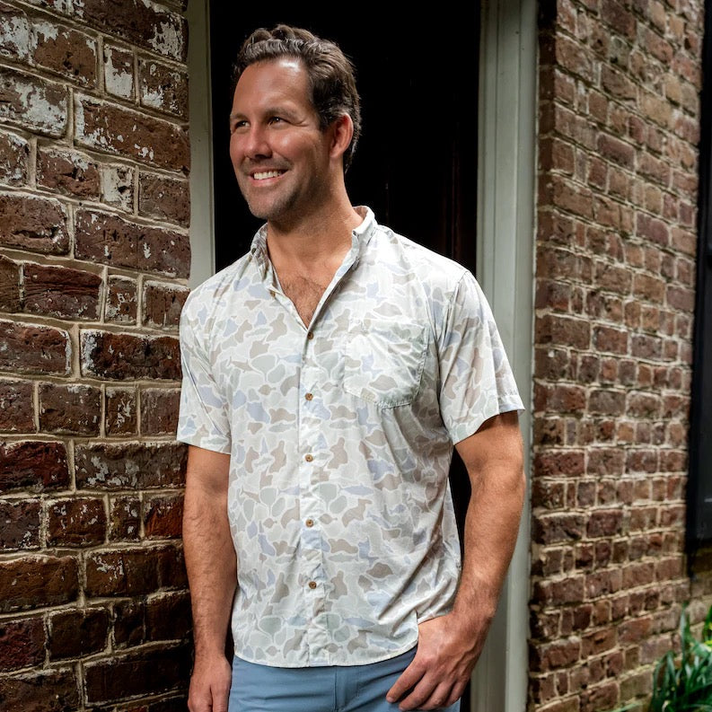 Local Boy Lowcountry Button Down - Saltwater Camo