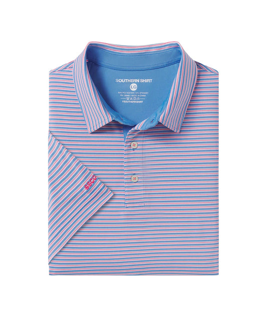 Southern Shirt Crestline Stripe Polo (Rocket Pop)