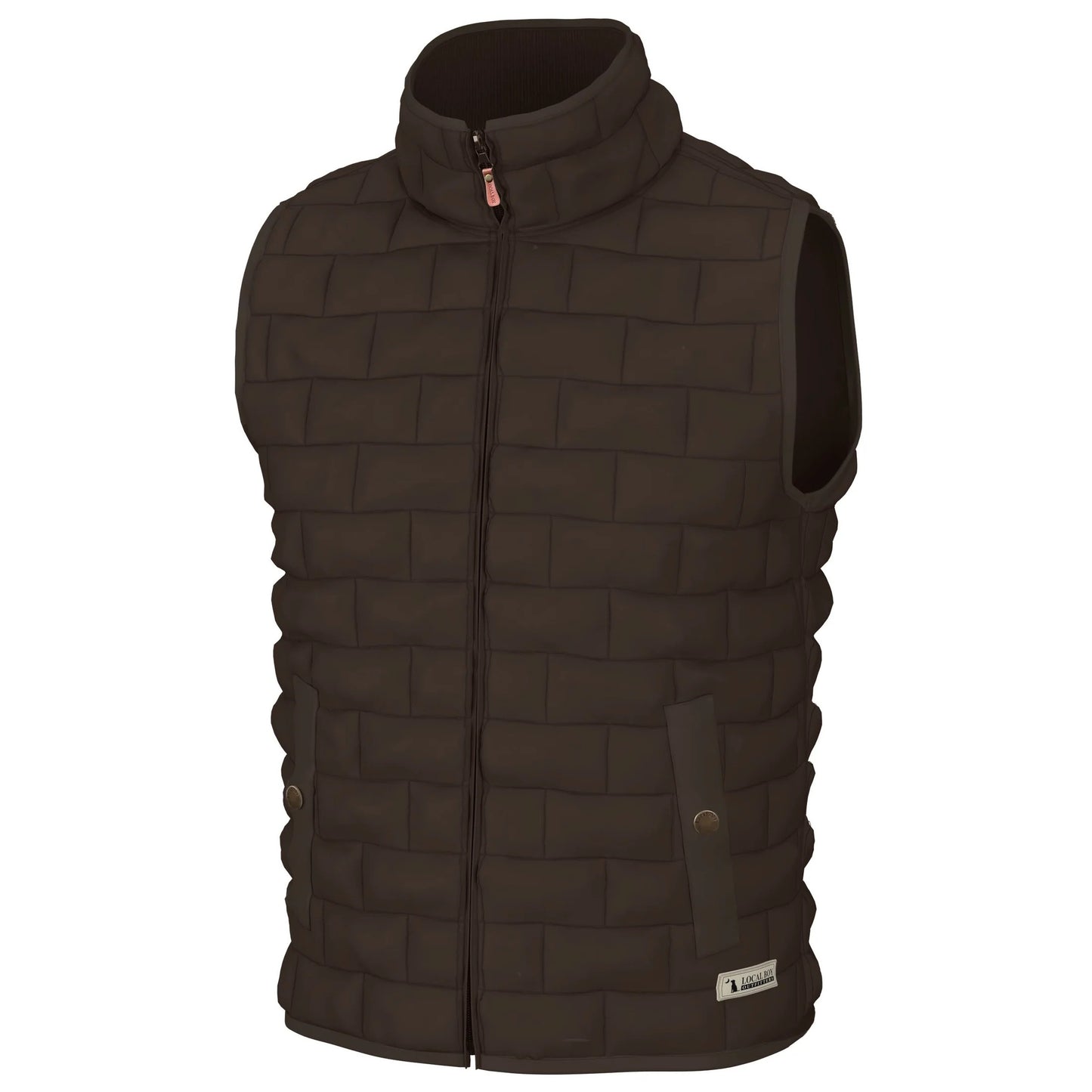 Local Boy Brick Quilted Vest (Coffee)