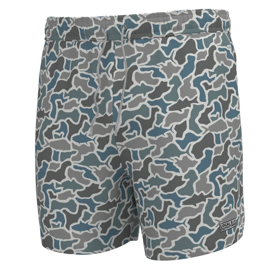 Local Boy Bayview Swim Trunks Fish Camo