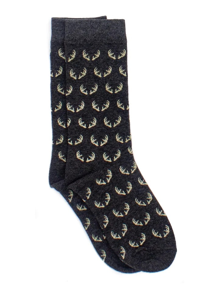 Properly Tied Lucky Duck Socks Antlers