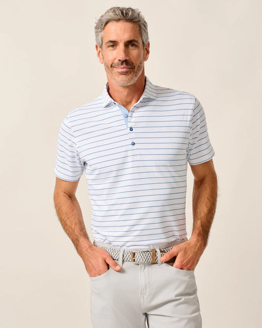 Johnnie-O Performance Mesh Polo - Kerwin White Tide