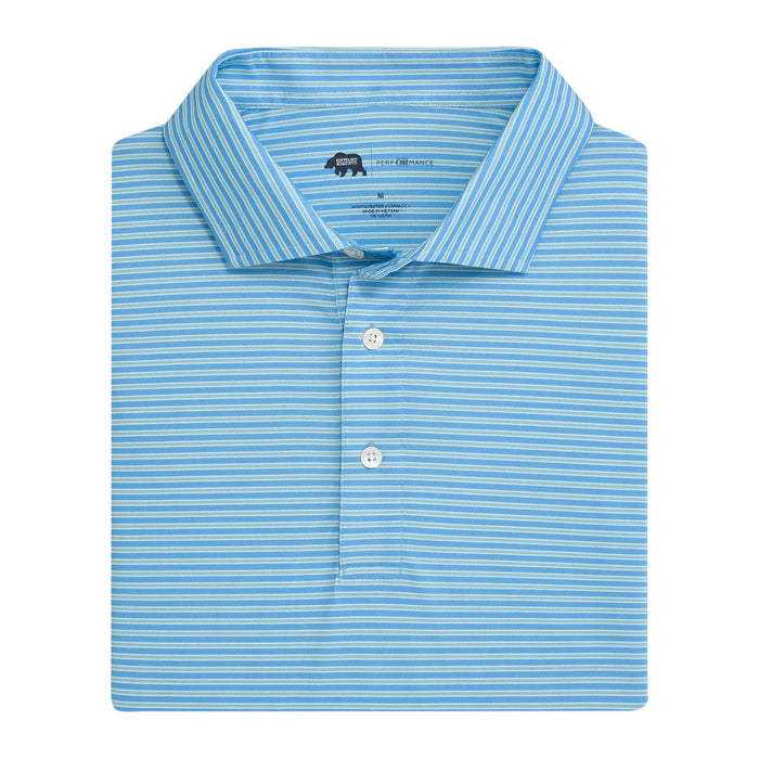 Onward Reserve Trophy Stripe Performance Pique Polo - Azurine