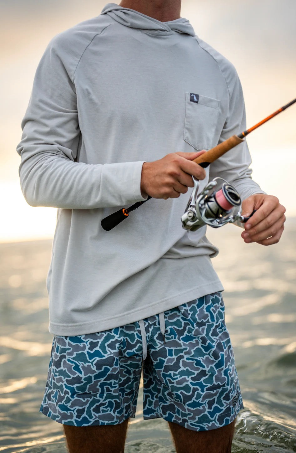 Local Boy Bayview Swim Trunks Fish Camo