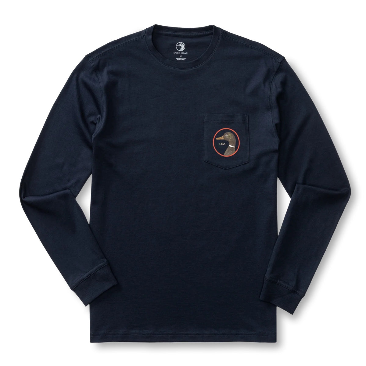 Duck Head Logo Long Sleeve T-Shirt - Deep Navy