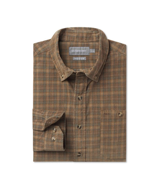 Southern Shirt Braxton Lightweight Cord Flannel - Saddle