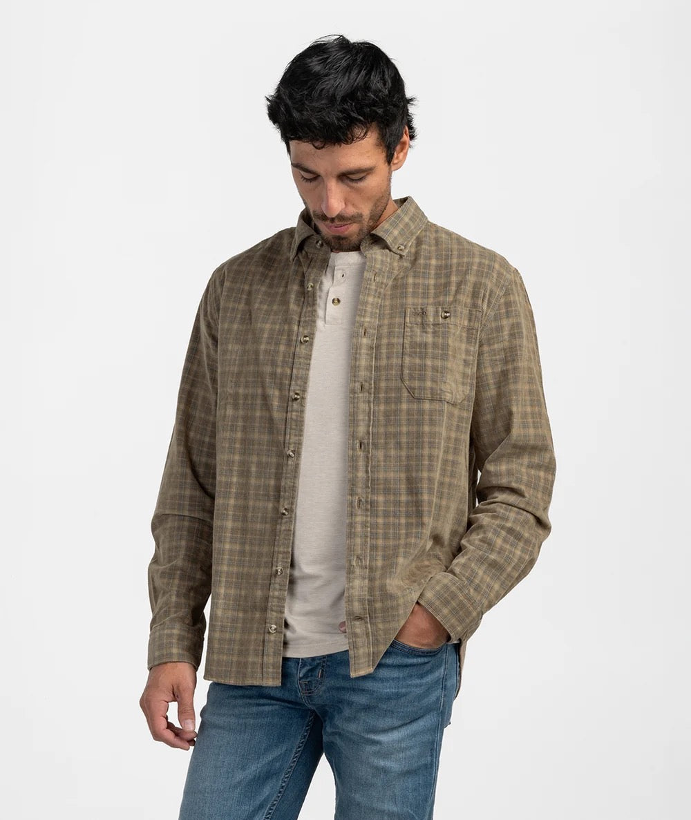 Southern Shirt Braxton Lightweight Cord Flannel - Saddle