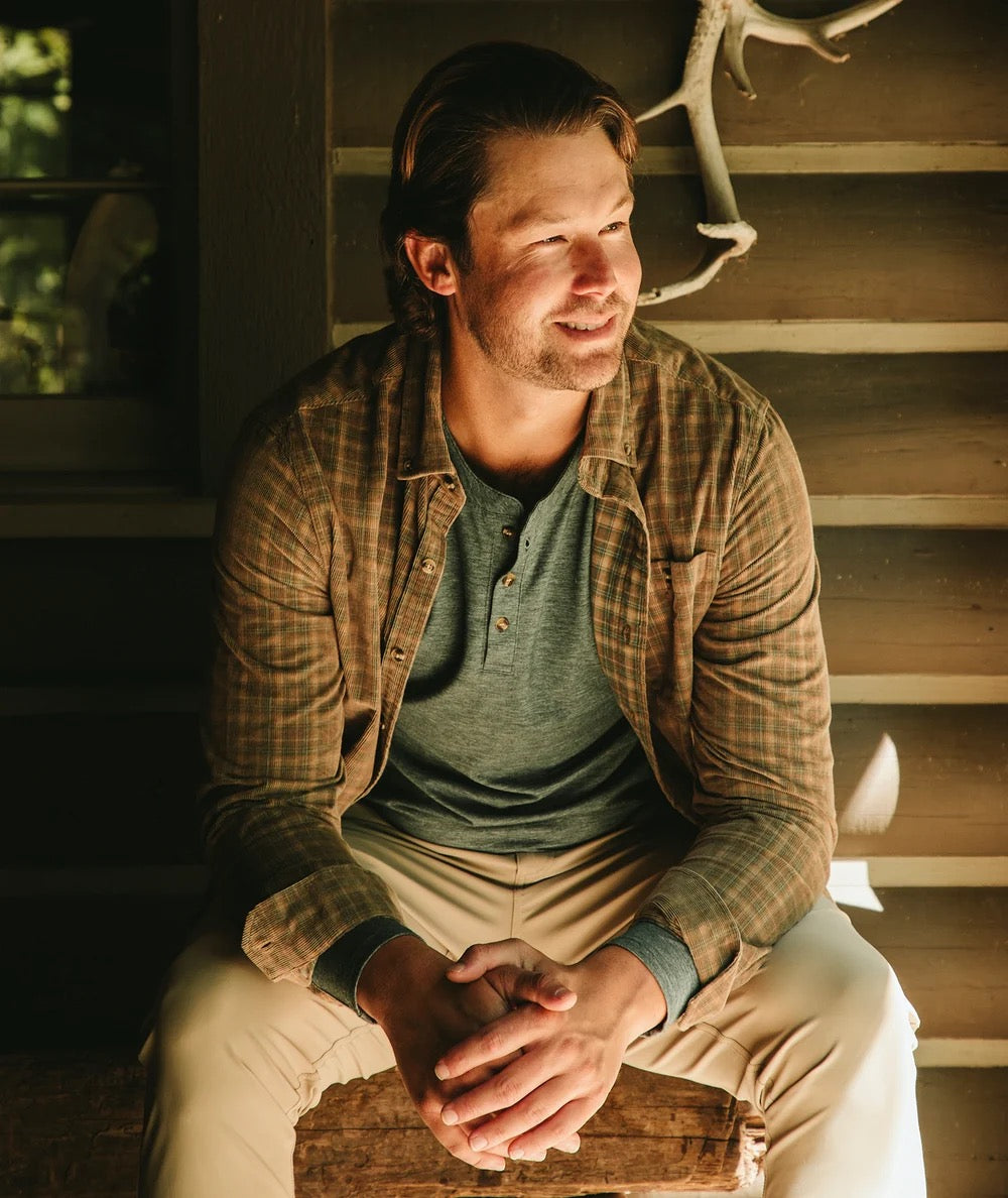 Southern Shirt Braxton Lightweight Cord Flannel - Saddle