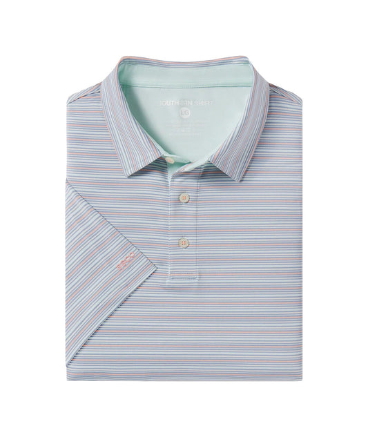 Southern Shirt Sawgrass Stripe Polo (Blue Dream)